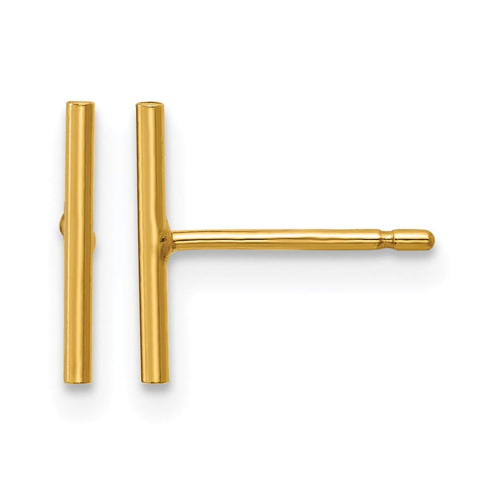 1/20 14K Gold Filled Polished Bar Post Earrings, 1.5 x 10mm, Item E19174 by The Black Bow Jewelry Co.