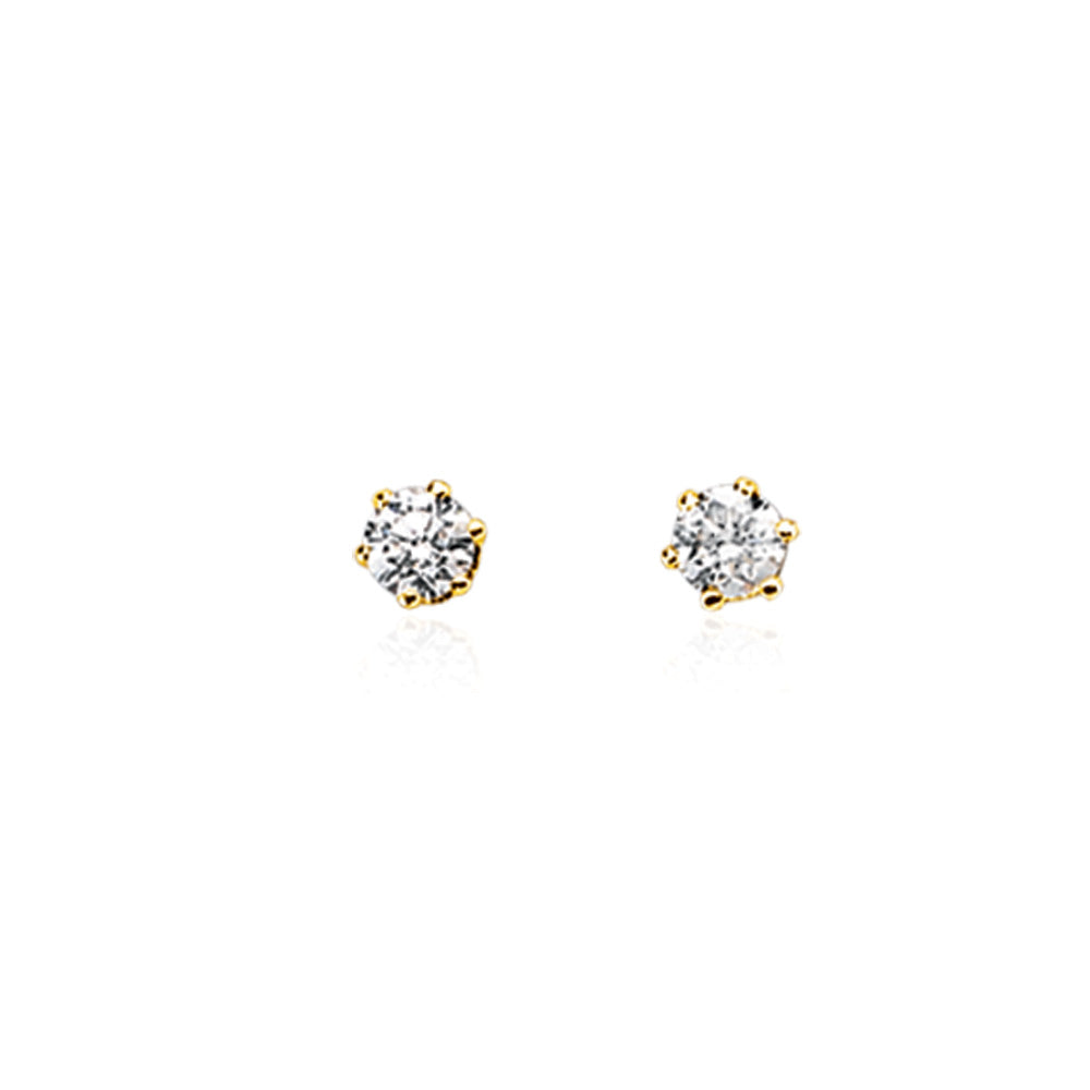 1/5 Carat Diamond Stud Earrings - 14k Yellow Gold, Item E8320-14KY-020 by The Black Bow Jewelry Co.