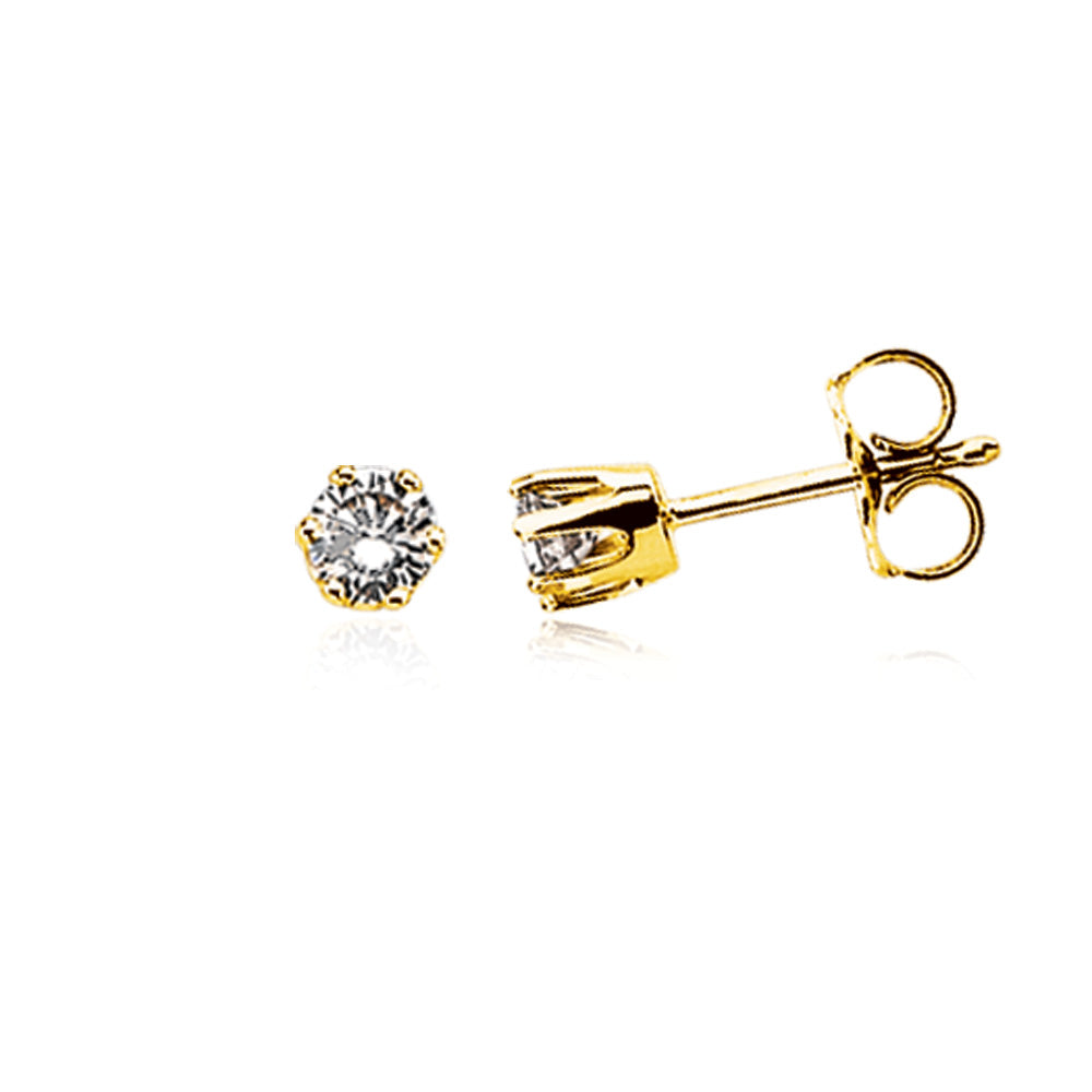 1/3 Carat Diamond Stud Earrings - 14k Yellow Gold, Item E8320-14KY-033 by The Black Bow Jewelry Co.