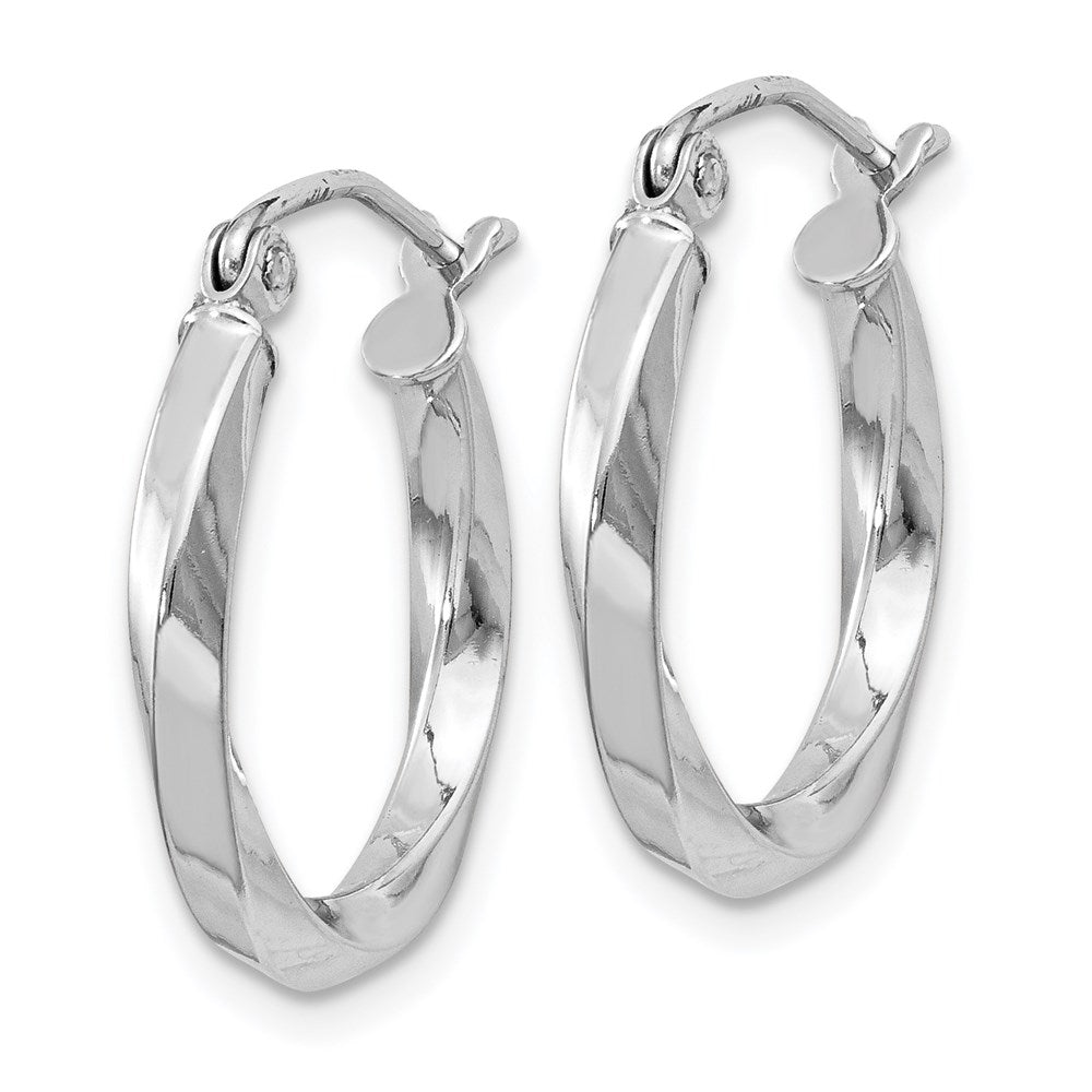 Alternate view of the 2.5mm Sterling Silver, Twisted Round Hoop Earrings, 20mm (3/4 In) by The Black Bow Jewelry Co.
