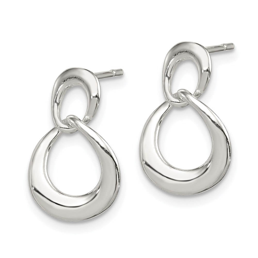 Alternate view of the Teardrop Dangle Earrings in Sterling Silver by The Black Bow Jewelry Co.