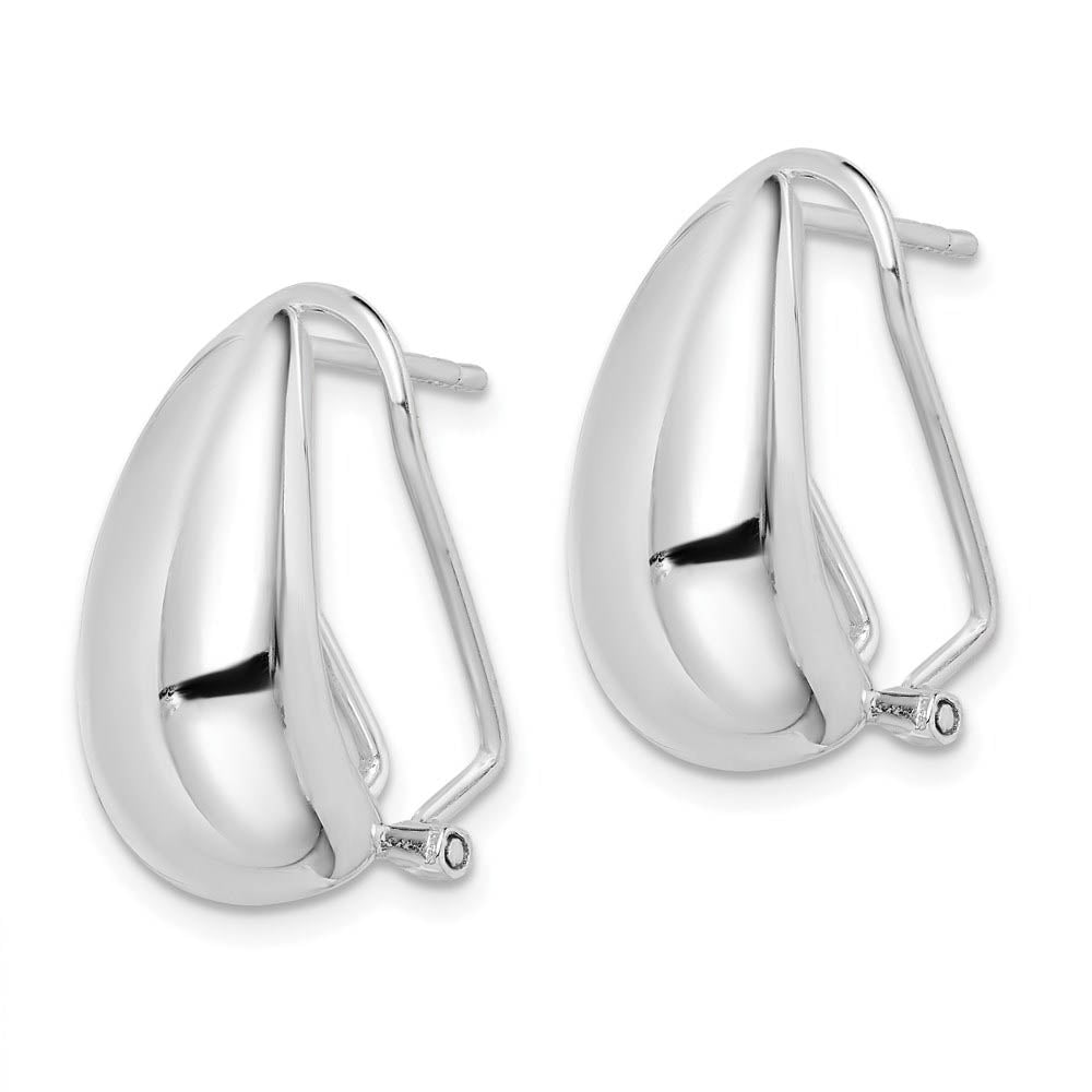 Alternate view of the Sterling Silver Tapered Drop Earrings by The Black Bow Jewelry Co.