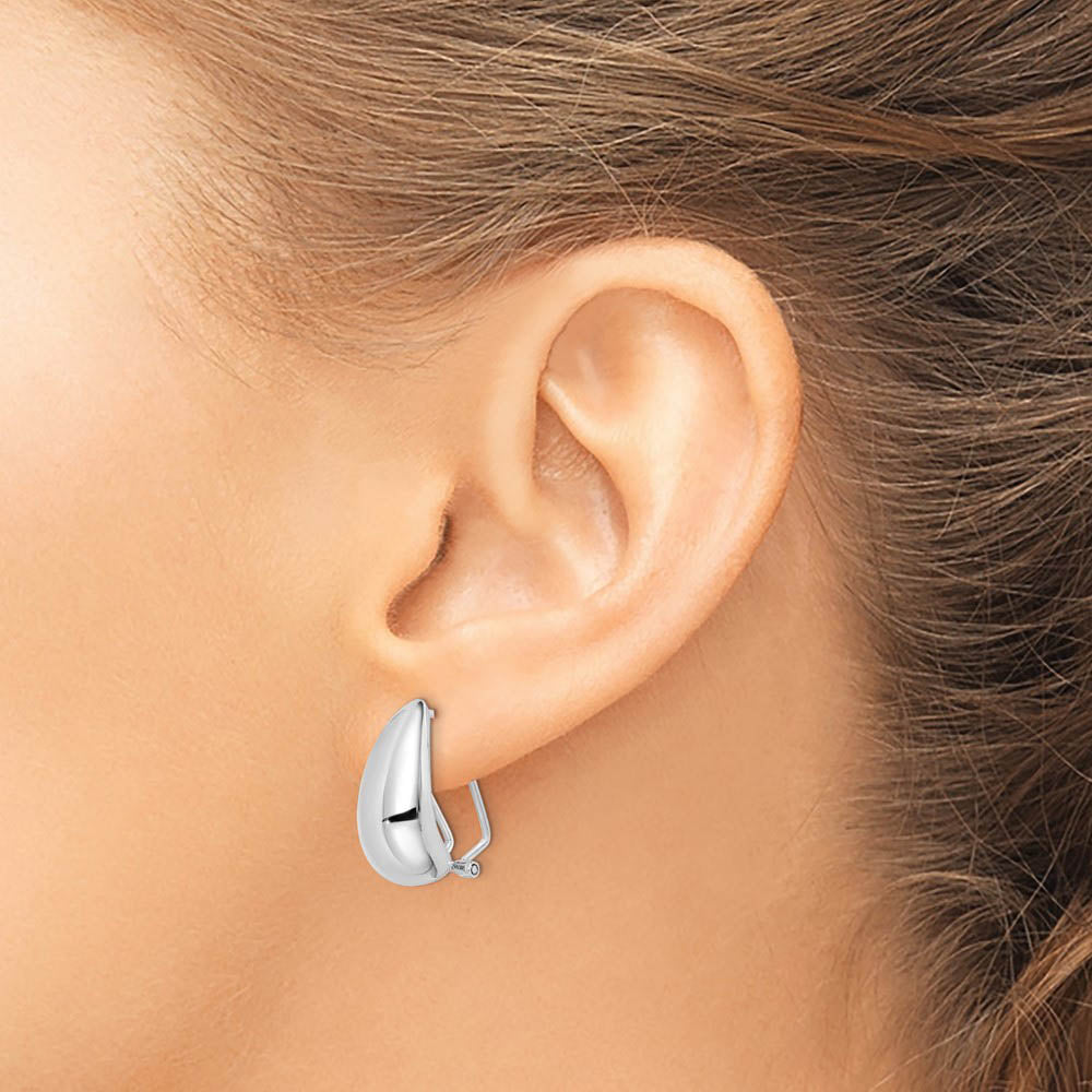 Alternate view of the Sterling Silver Tapered Drop Earrings by The Black Bow Jewelry Co.