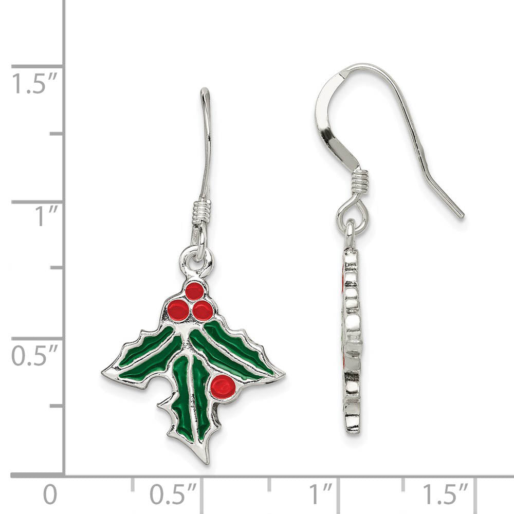 Alternate view of the Sterling Silver Holly Earrings by The Black Bow Jewelry Co.