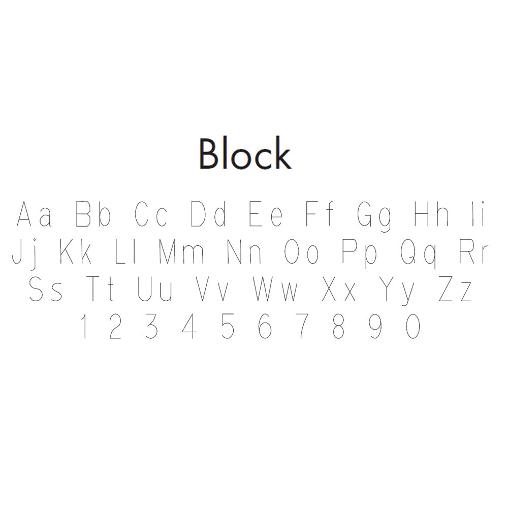 Block Font, Item EngrvFont-B by The Black Bow Jewelry Co.