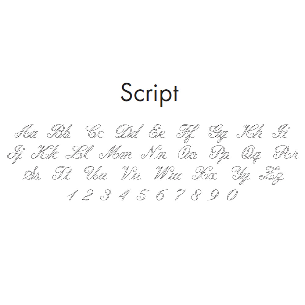 Script Font, Item EngrvFont-F by The Black Bow Jewelry Co.