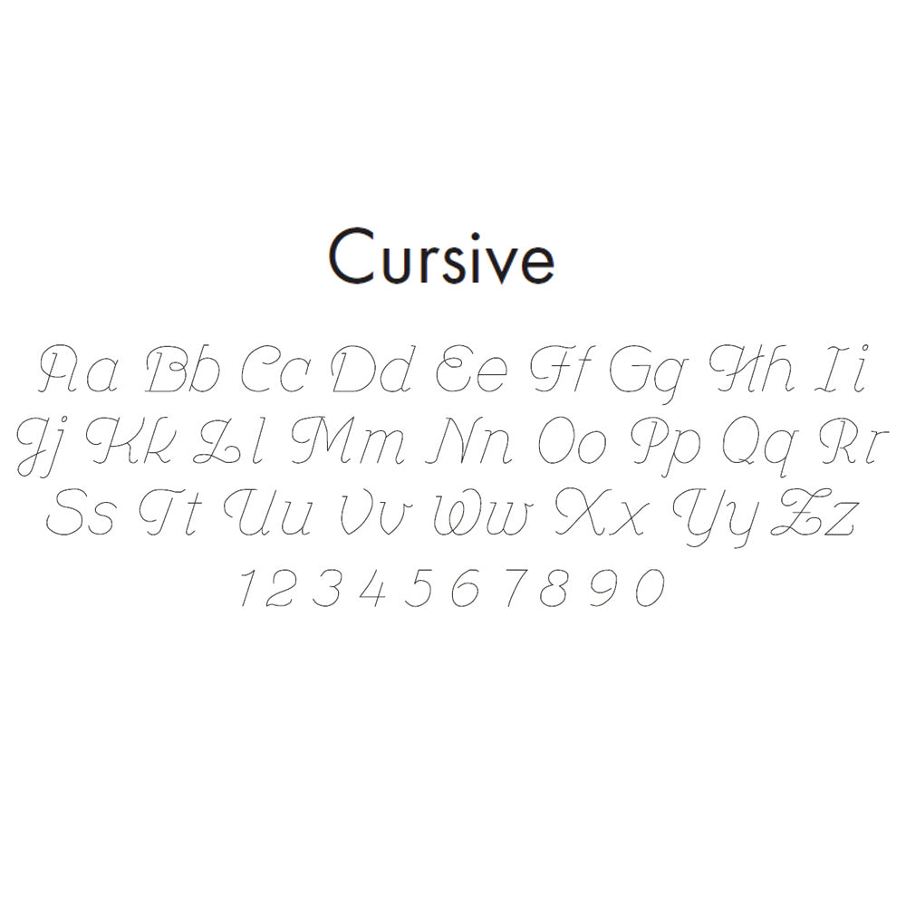 Cursive Font, Item EngrvFont-G by The Black Bow Jewelry Co.