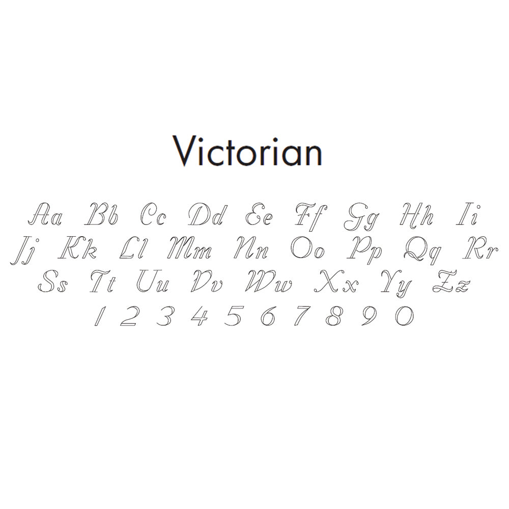 Victorian Font, Item EngrvFont-H by The Black Bow Jewelry Co.