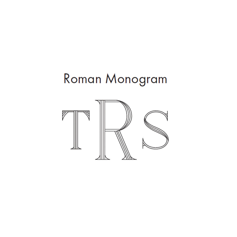 Monogram - Roman, Item EngrvFont-M by The Black Bow Jewelry Co.