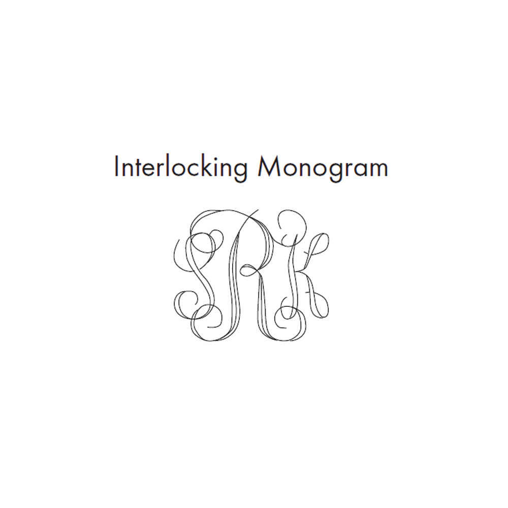 Monogram - Interlocking Initial, Item EngrvFont-N by The Black Bow Jewelry Co.