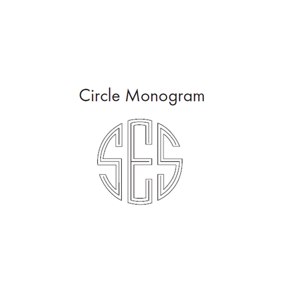 Monogram - Circle, Item EngrvFont-O by The Black Bow Jewelry Co.