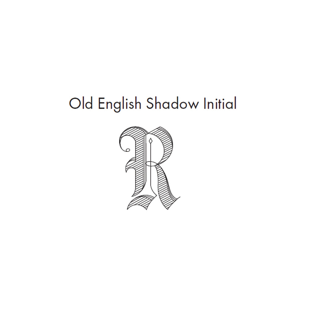 Monogram - Old English Shadow Initial, Item EngrvFont-P by The Black Bow Jewelry Co.