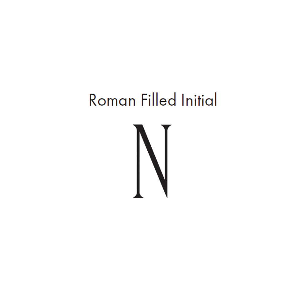 Monogram - Roman Filled Initial, Item EngrvFont-R by The Black Bow Jewelry Co.