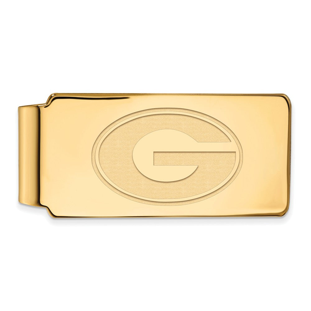 14k Yellow Gold U of Georgia Money Clip, Item M10037 by The Black Bow Jewelry Co.