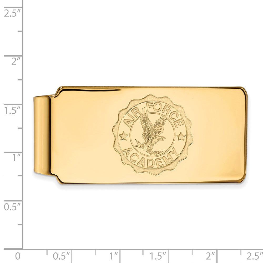 Alternate view of the 14k Yellow Gold United States Air Force Academy Crest Money Clip by The Black Bow Jewelry Co.