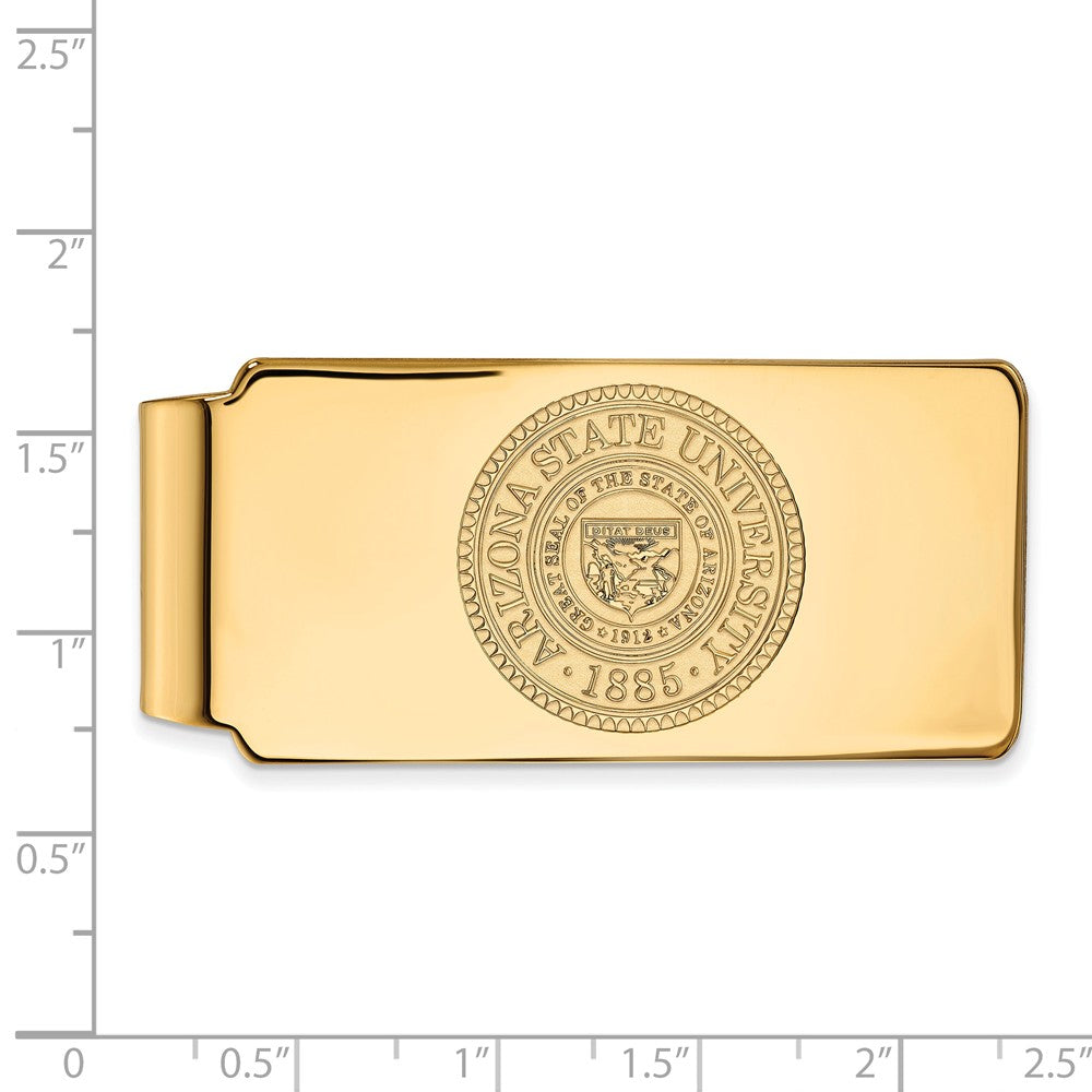 Alternate view of the 14k Yellow Gold Arizona State Crest Money Clip by The Black Bow Jewelry Co.