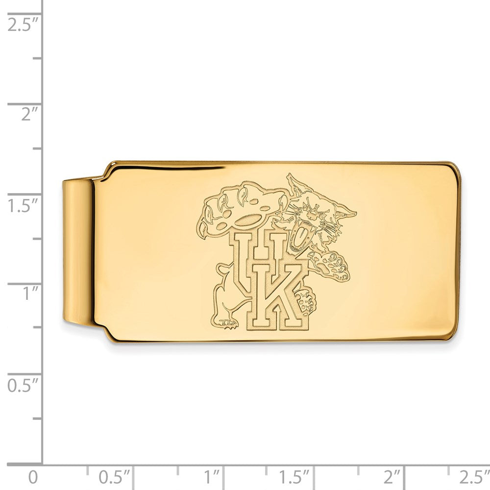 Alternate view of the 14k Yellow Gold U of Kentucky Money Clip by The Black Bow Jewelry Co.