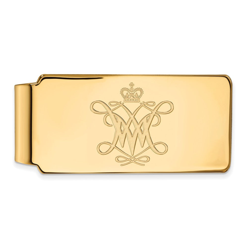 14k Gold Plated Silver William and Mary Money Clip, Item M10089 by The Black Bow Jewelry Co.