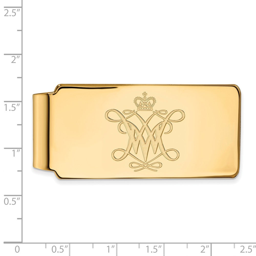 Alternate view of the 14k Gold Plated Silver William and Mary Money Clip by The Black Bow Jewelry Co.