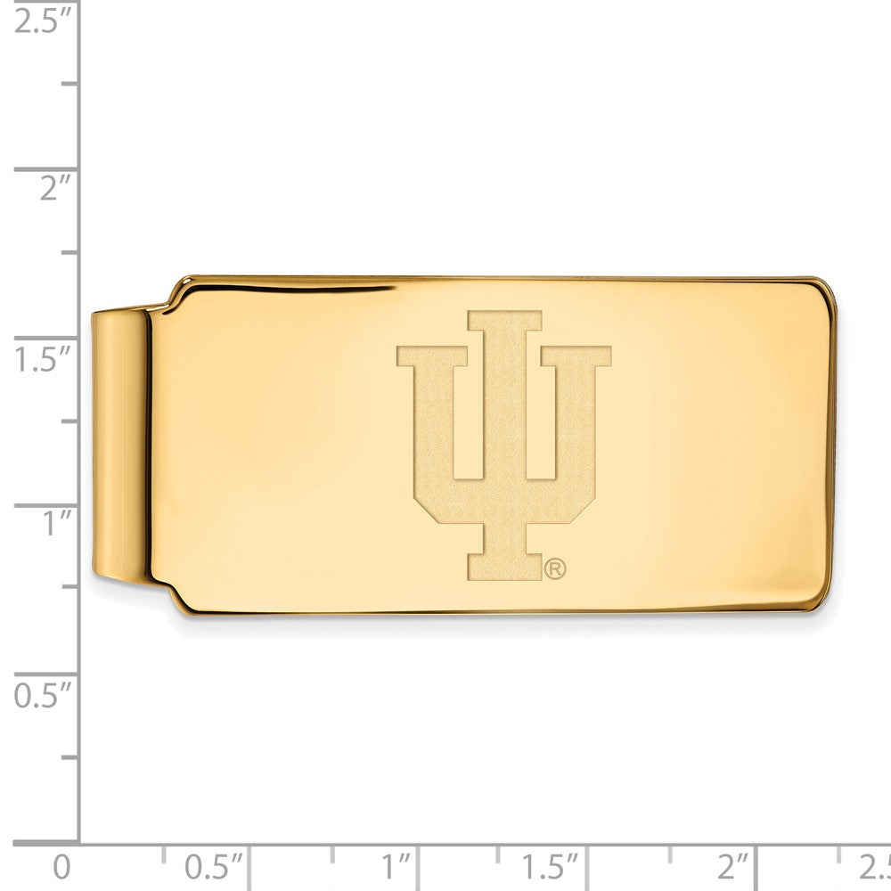 Alternate view of the 14k Gold Plated Silver Indiana U Money Clip by The Black Bow Jewelry Co.