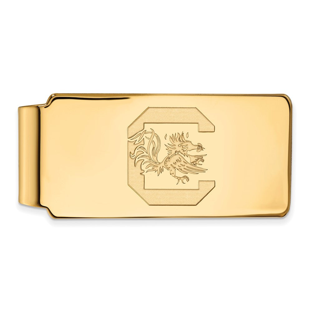 14k Gold Plated Silver South Carolina Money Clip, Item M10165 by The Black Bow Jewelry Co.