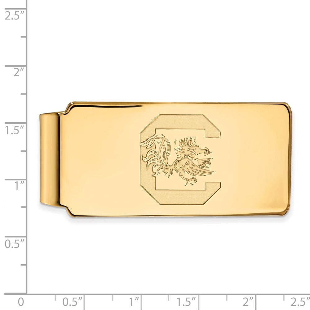 Alternate view of the 14k Gold Plated Silver South Carolina Money Clip by The Black Bow Jewelry Co.
