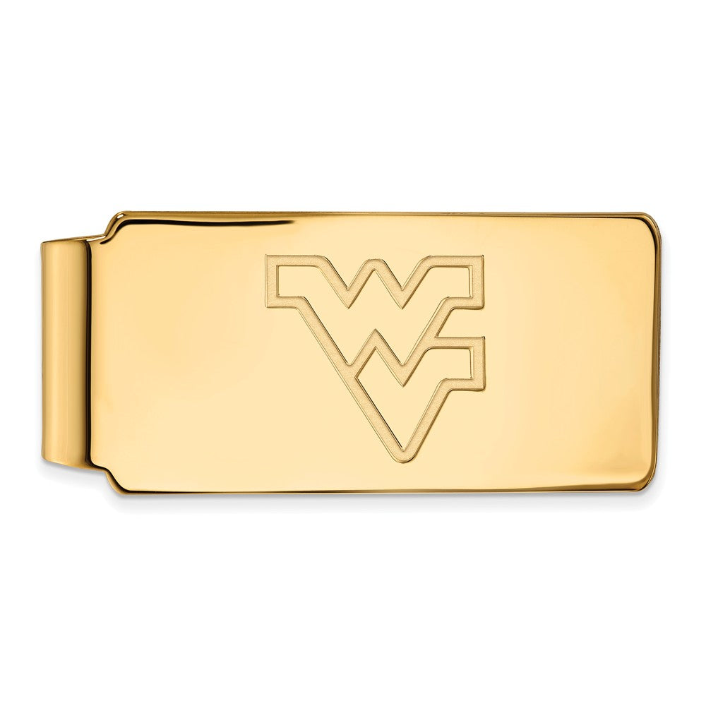 14k Gold Plated Silver West Virginia U Money Clip, Item M10169 by The Black Bow Jewelry Co.