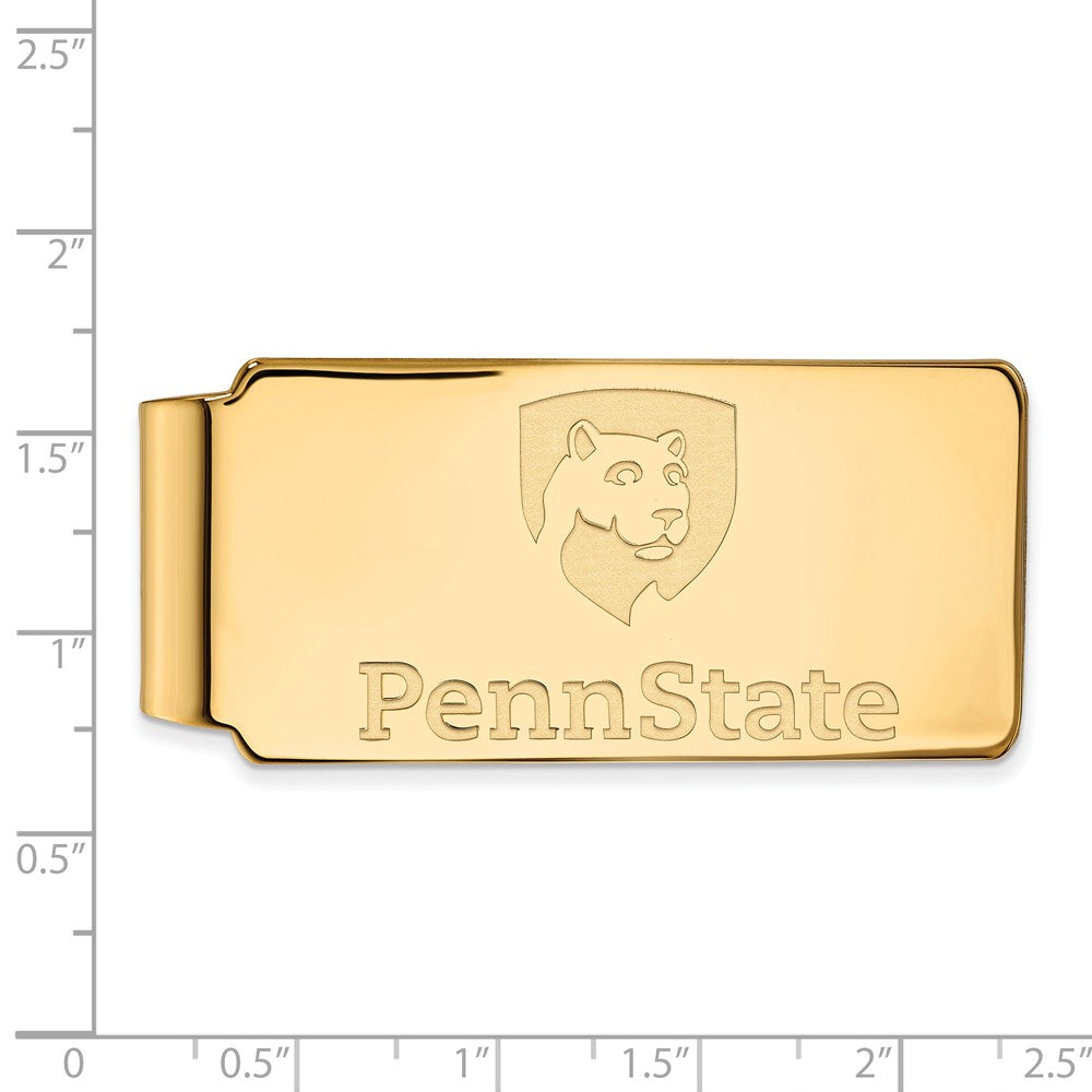 Alternate view of the 14k Gold Plated Silver Penn State Money Clip by The Black Bow Jewelry Co.