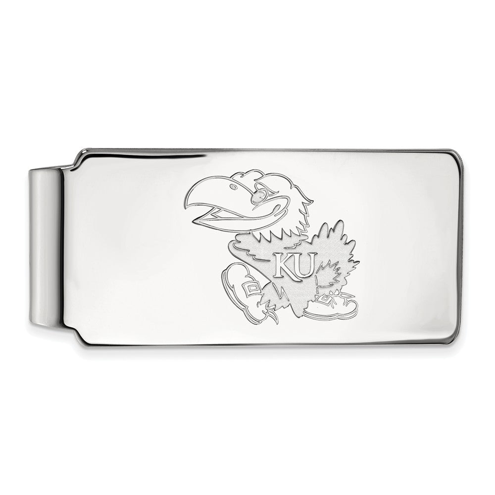 Sterling Silver U of Kansas Money Clip, Item M10251 by The Black Bow Jewelry Co.