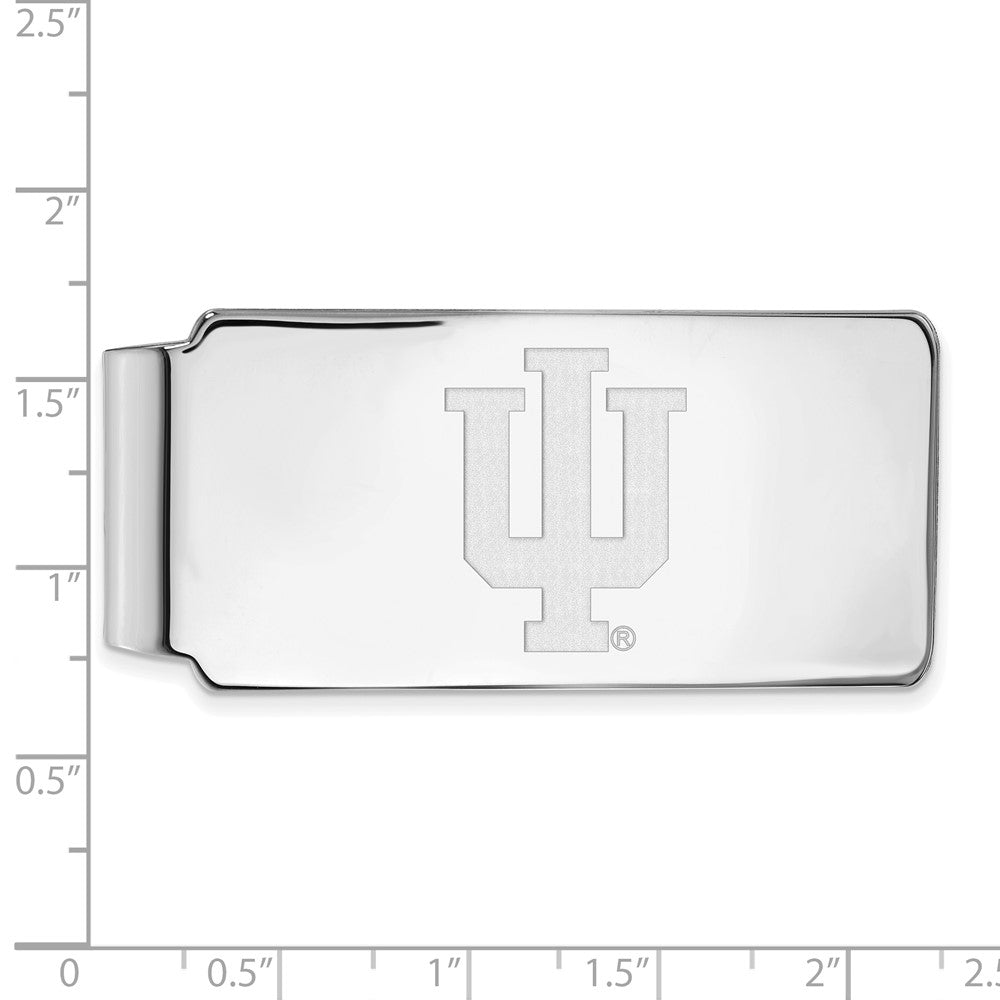 Alternate view of the Sterling Silver Indiana U Money Clip by The Black Bow Jewelry Co.