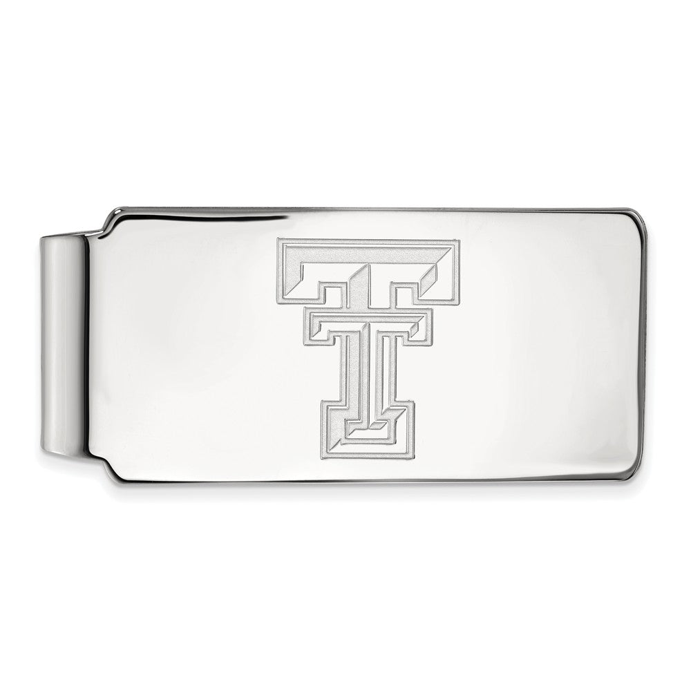 Sterling Silver Texas Tech U Money Clip, Item M10274 by The Black Bow Jewelry Co.