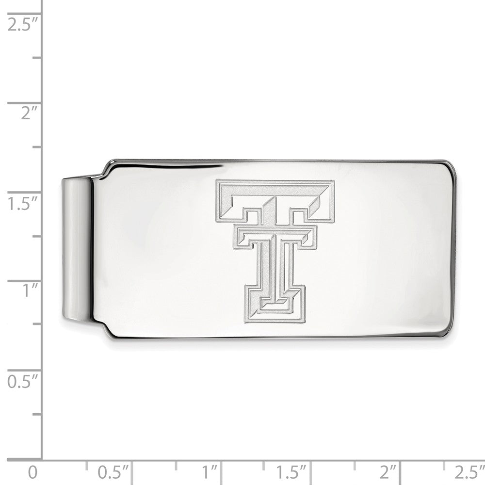 Alternate view of the Sterling Silver Texas Tech U Money Clip by The Black Bow Jewelry Co.