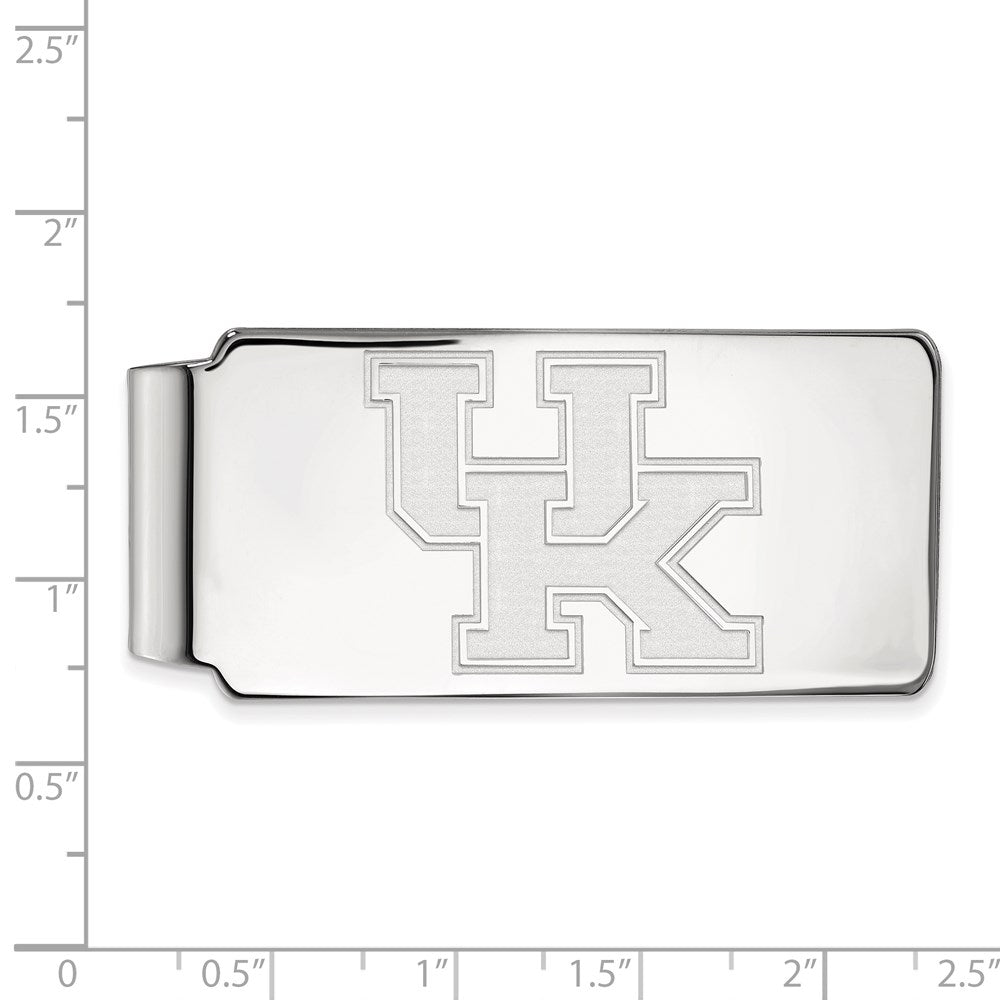 Alternate view of the Sterling Silver U of Kentucky Logo Money Clip by The Black Bow Jewelry Co.