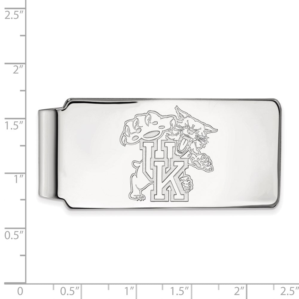 Alternate view of the Sterling Silver U of Kentucky Money Clip by The Black Bow Jewelry Co.
