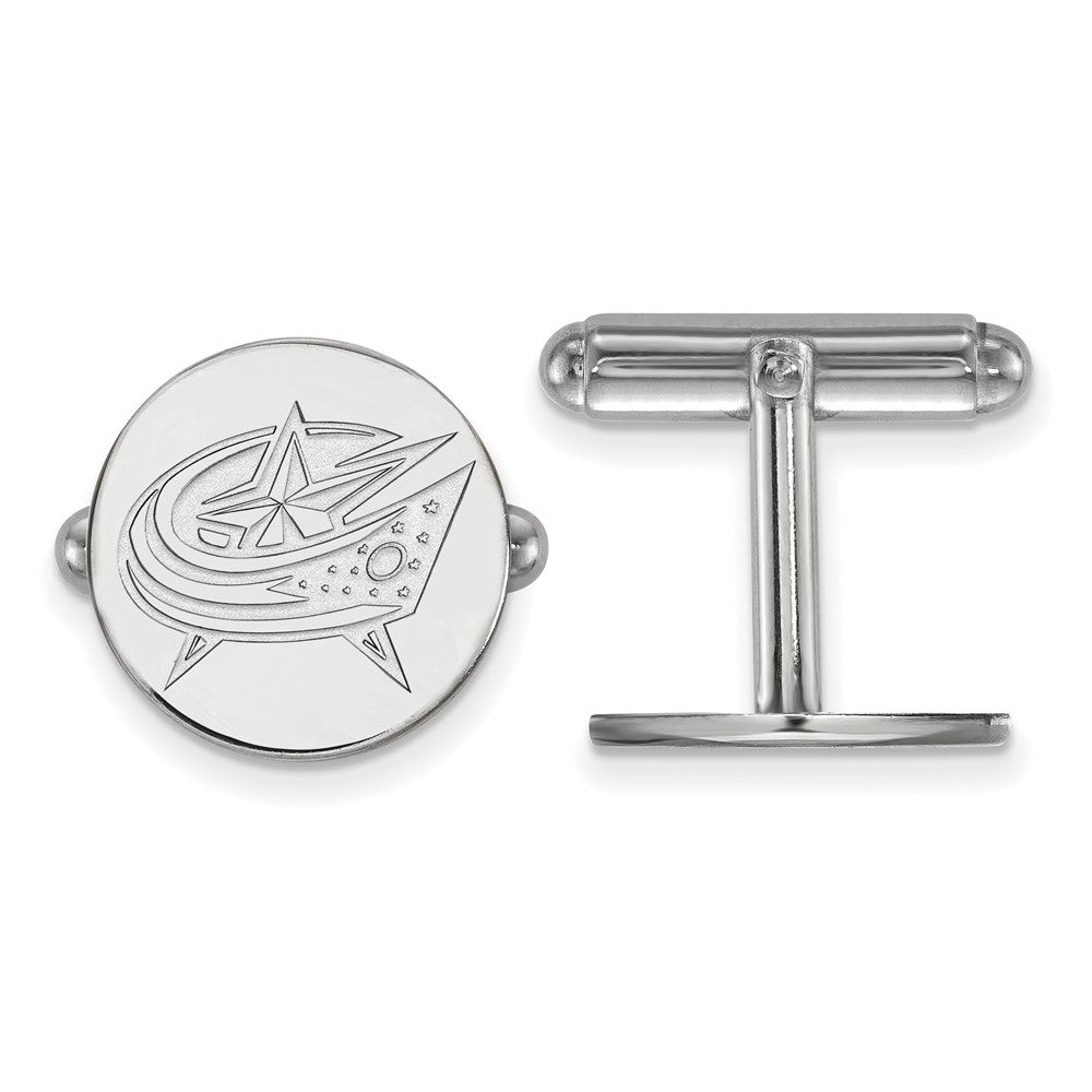 Sterling Silver NHL Columbus Blue Jackets Cuff Links, Item M10670 by The Black Bow Jewelry Co.