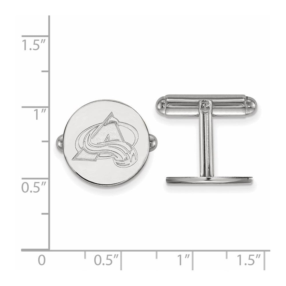 Alternate view of the Sterling Silver NHL Colorado Avalanche Cuff Links by The Black Bow Jewelry Co.