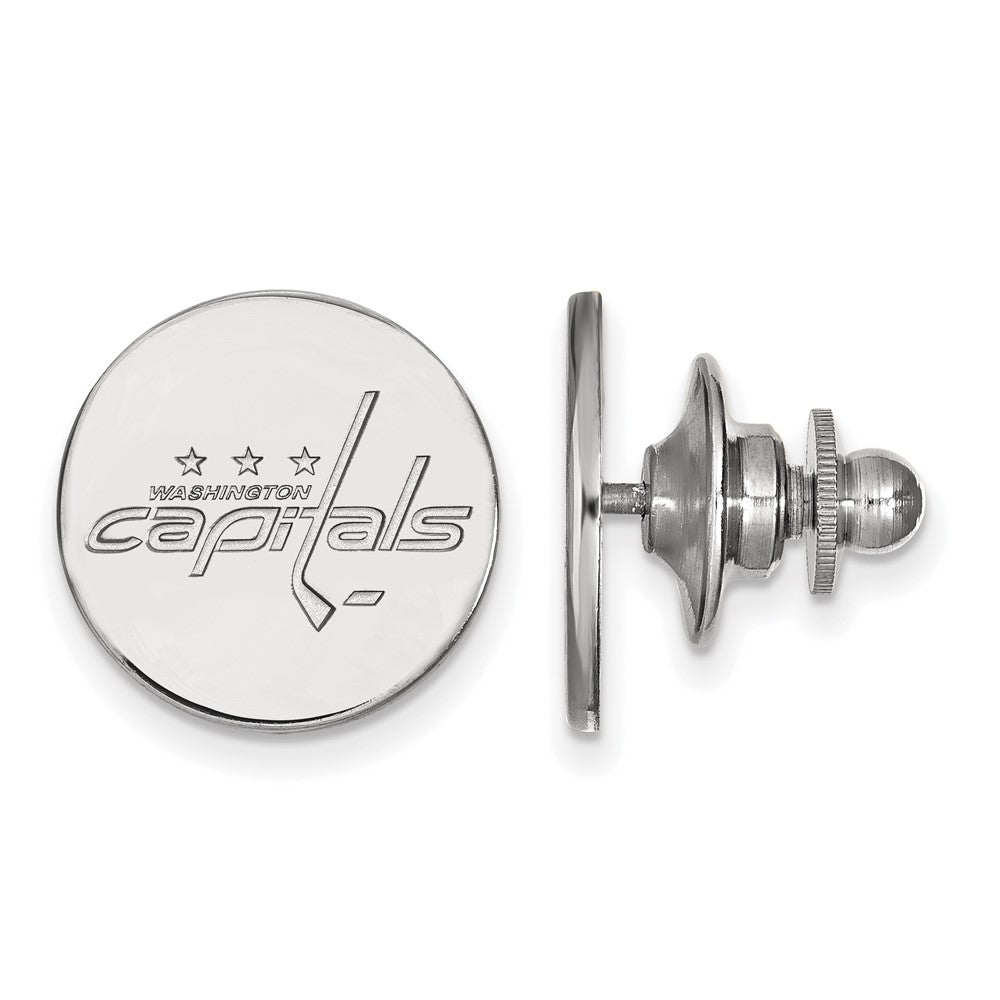 Sterling Silver NHL Washington Capitals Lapel / Tie Pin, Item M10932 by The Black Bow Jewelry Co.