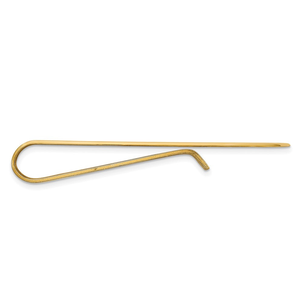 Alternate view of the 14K Yellow Gold Recessed Initials Fold Over Money Clip, 17 x 52mm by The Black Bow Jewelry Co.