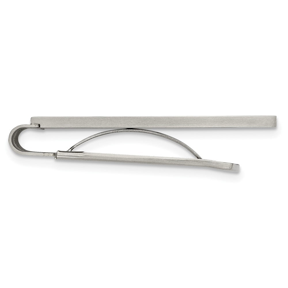 Alternate view of the Men's Stainless Steel Polished & Laser Cut Spring Loaded Money Clip by The Black Bow Jewelry Co.