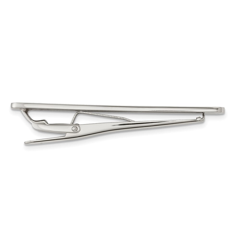 Alternate view of the Stainless Steel Polished Tie Bar Clip, 4 x 57mm by The Black Bow Jewelry Co.