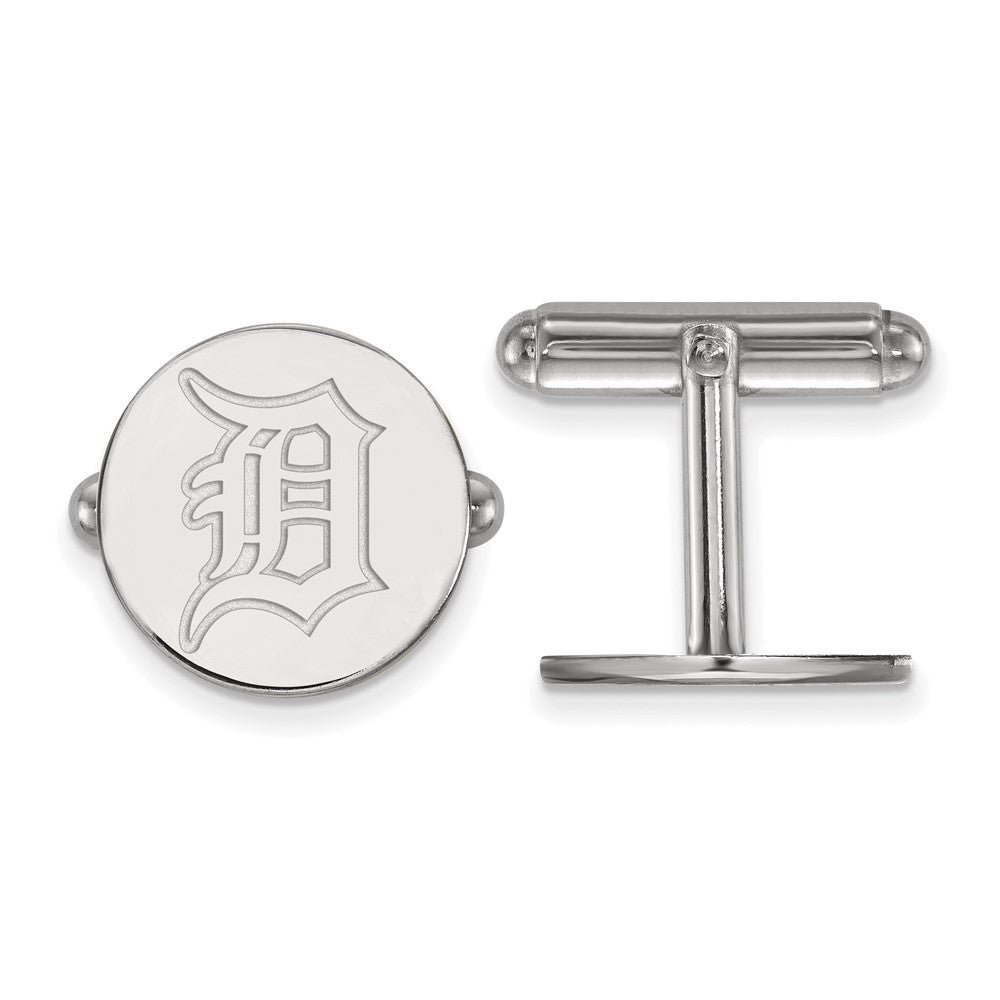 Sterling Silver Detroit Tigers MLB Cuff Links, Item M11494 by The Black Bow Jewelry Co.