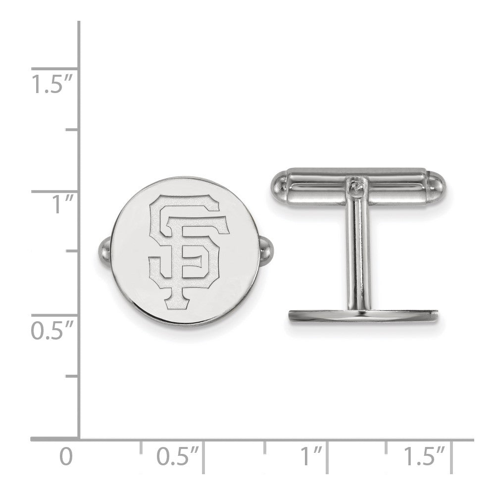 Alternate view of the Sterling Silver San Francisco Giants MLB Cuff Links by The Black Bow Jewelry Co.