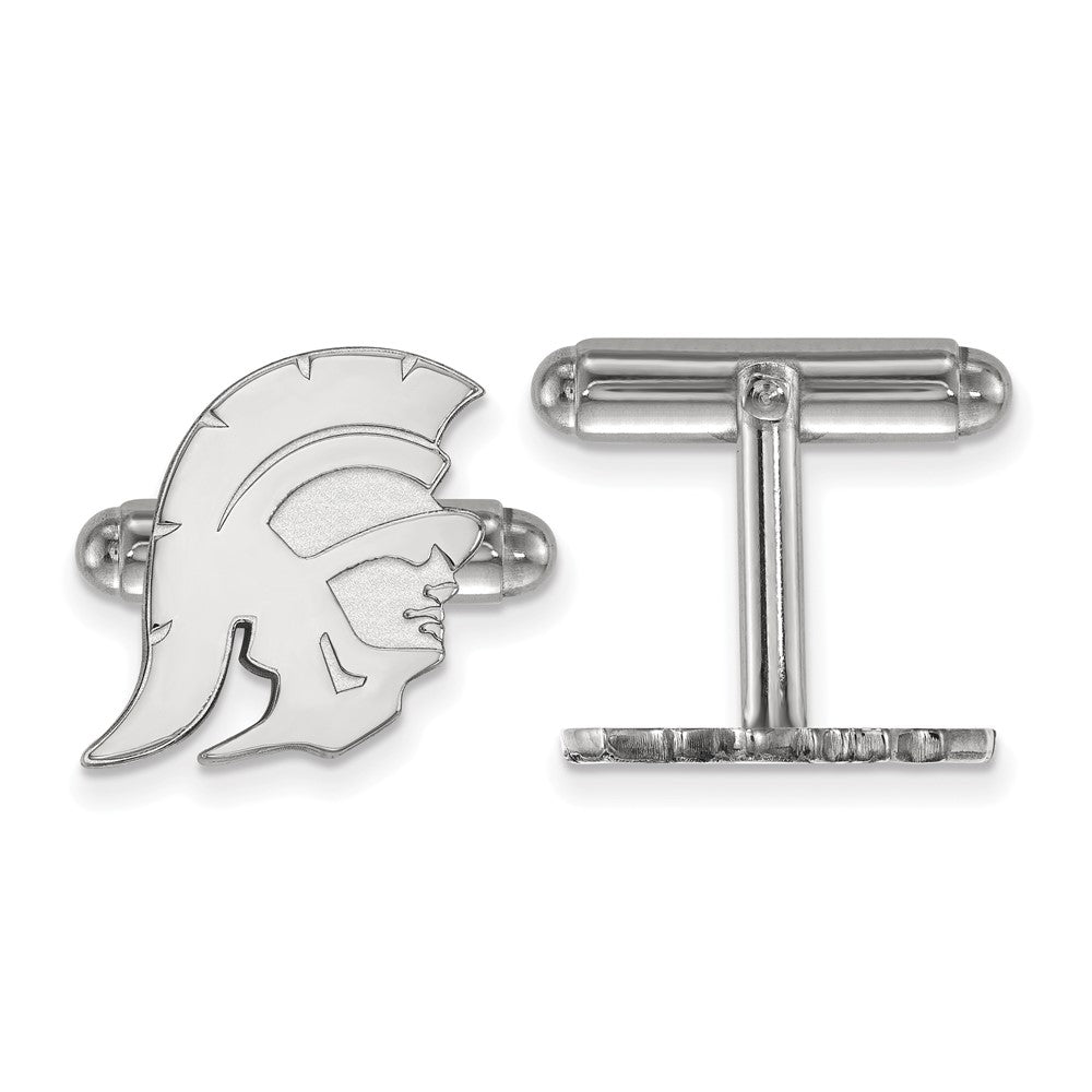 Sterling Silver USC Trojans NCAA Cuff Links, Item M11528 by The Black Bow Jewelry Co.