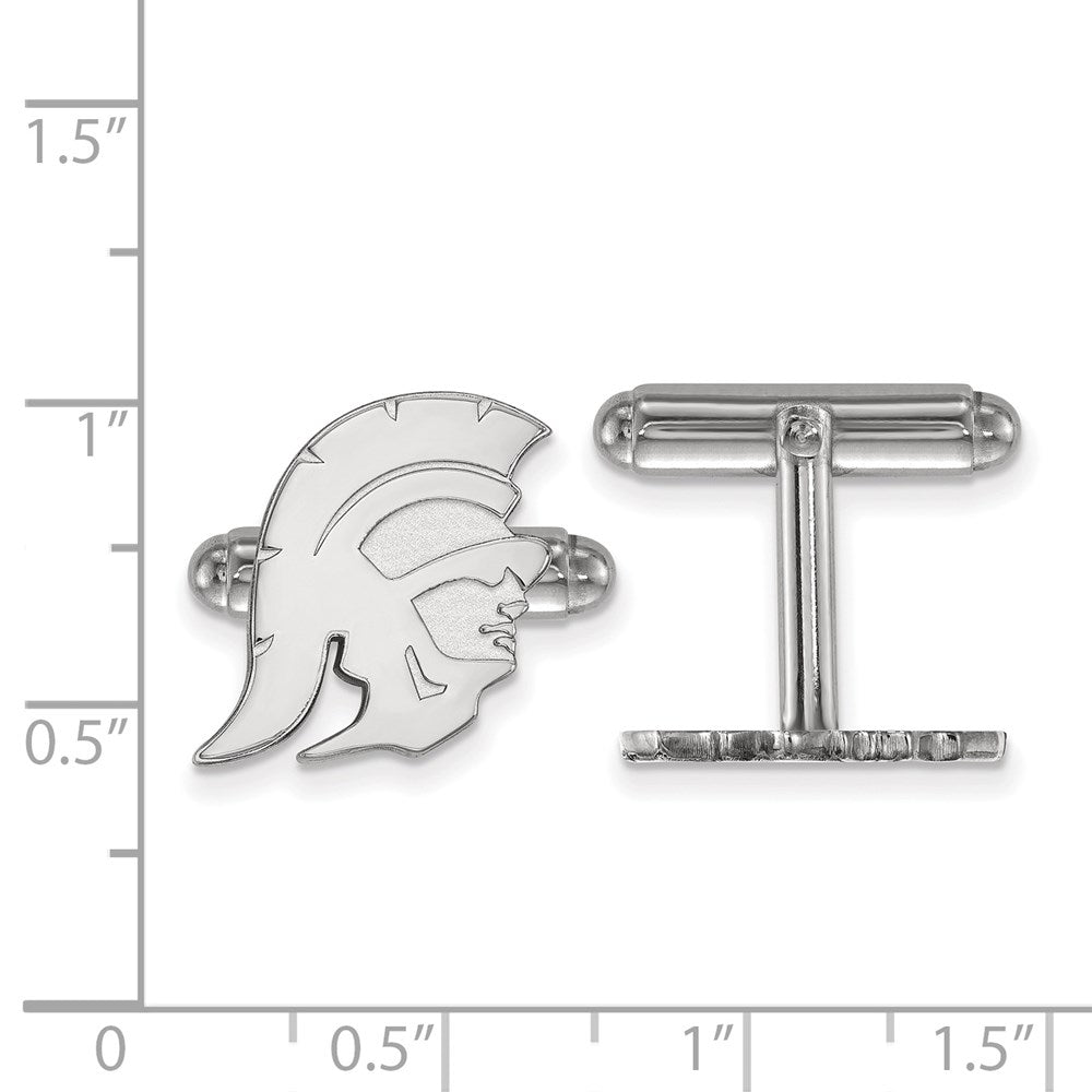 Alternate view of the Sterling Silver USC Trojans NCAA Cuff Links by The Black Bow Jewelry Co.