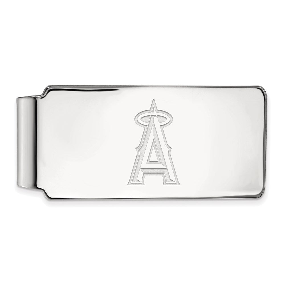 Sterling Silver MLB Los Angeles Angels Fold Over Money Clip, Item M11571 by The Black Bow Jewelry Co.