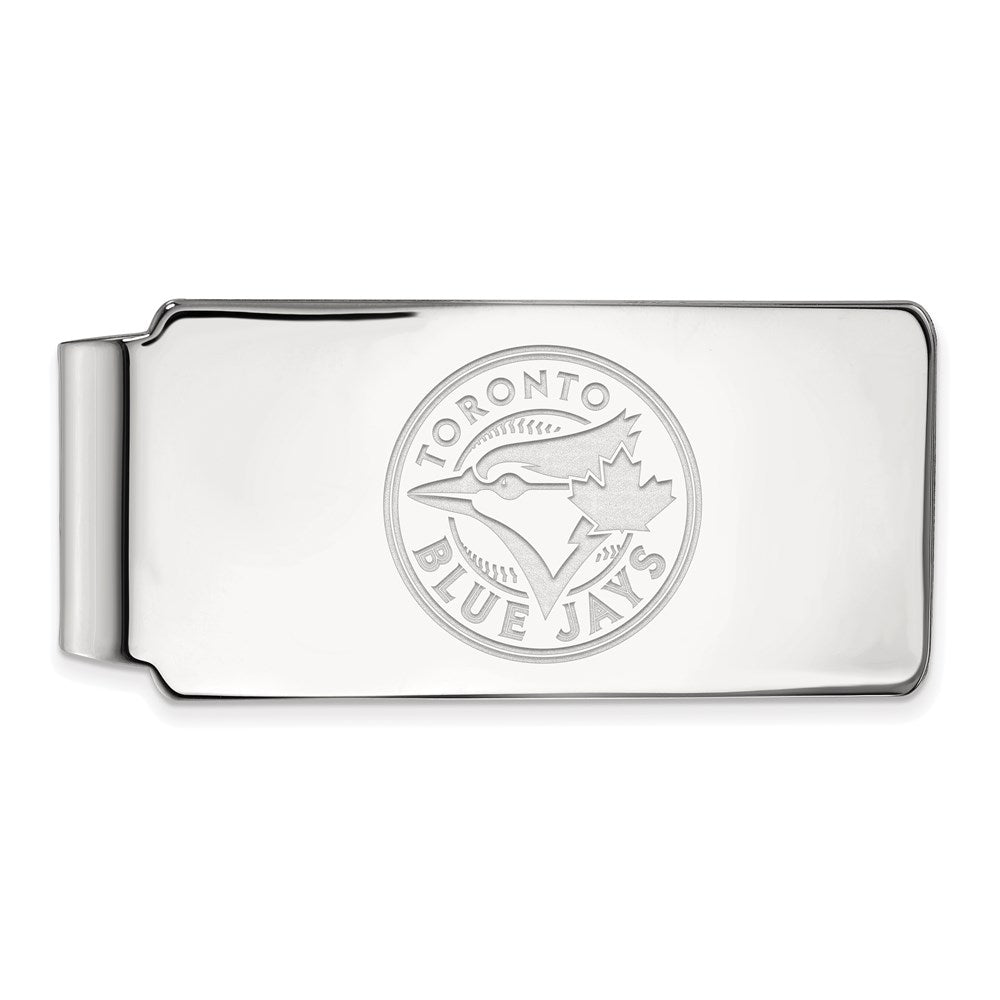 Sterling Silver MLB Toronto Blue Jays Fold Over Money Clip, Item M11575 by The Black Bow Jewelry Co.