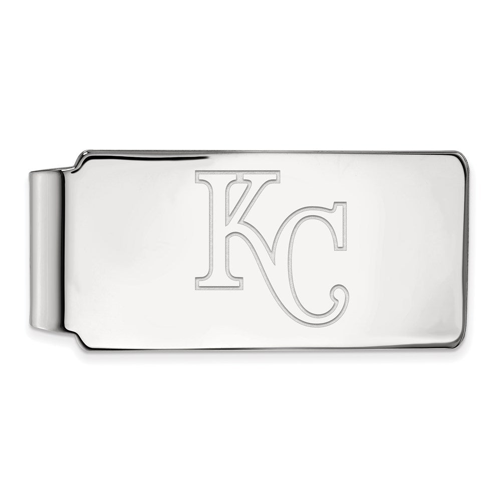 Sterling Silver MLB Kansas City Royals Fold Over Money Clip, Item M11579 by The Black Bow Jewelry Co.