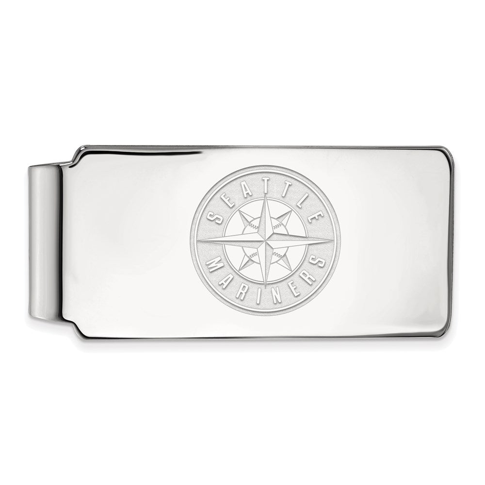 Sterling Silver MLB Seattle Mariners Fold Over Money Clip, Item M11583 by The Black Bow Jewelry Co.