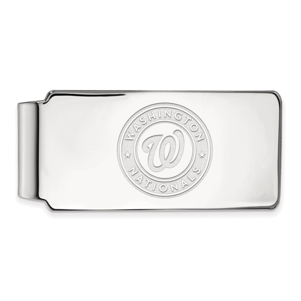 Sterling Silver MLB Washington Nationals Fold Over Money Clip, Item M11587 by The Black Bow Jewelry Co.