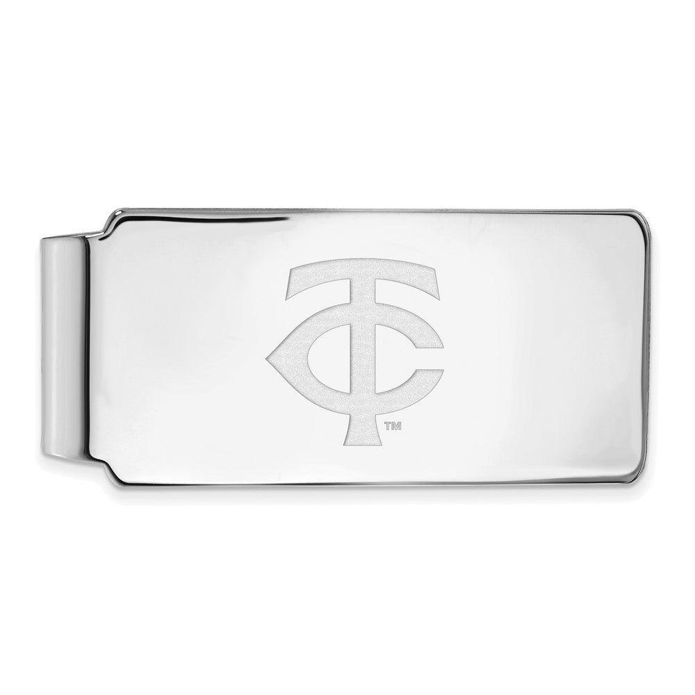 Sterling Silver MLB Minnesota Twins Fold Over Money Clip, Item M11591 by The Black Bow Jewelry Co.